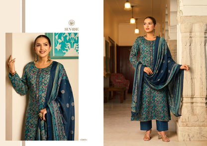Suhana Safar Sunrise Jam Satin Pant Style Suits Manufacturer Ahmedabad