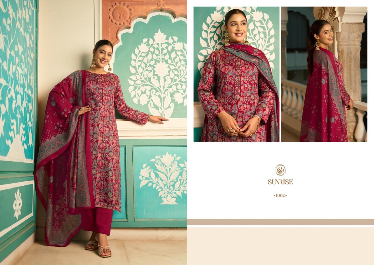 Suhana Safar Sunrise Jam Satin Pant Style Suits Manufacturer Ahmedabad