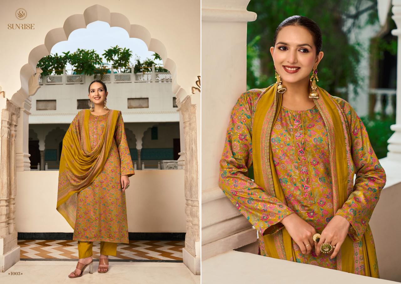 Suhana Safar Sunrise Jam Satin Pant Style Suits Manufacturer Ahmedabad