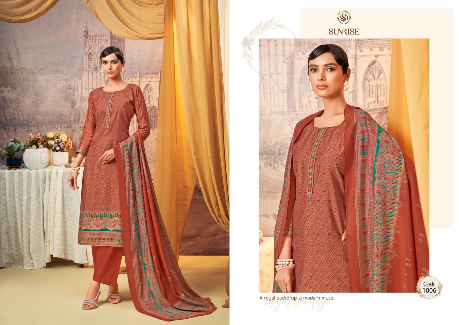 Suhana Sunrise Modal Silk Pant Style Suits Manufacturer