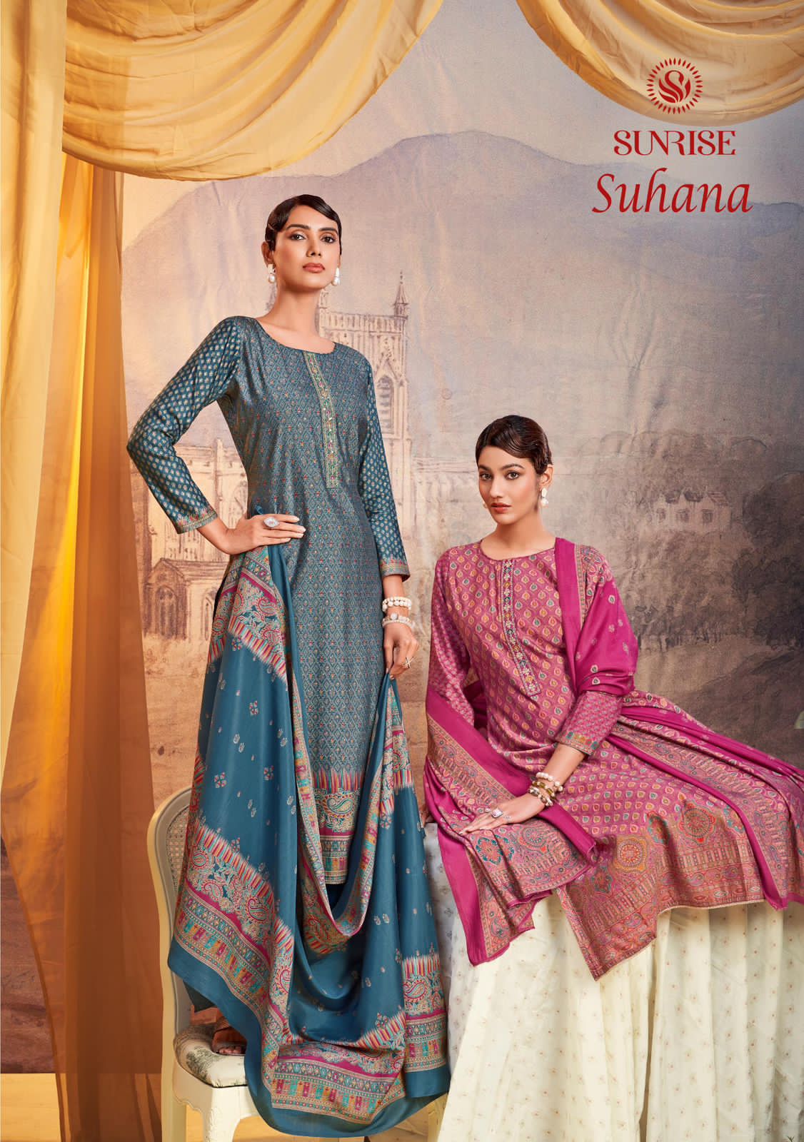 Suhana Sunrise Modal Silk Pant Style Suits Manufacturer