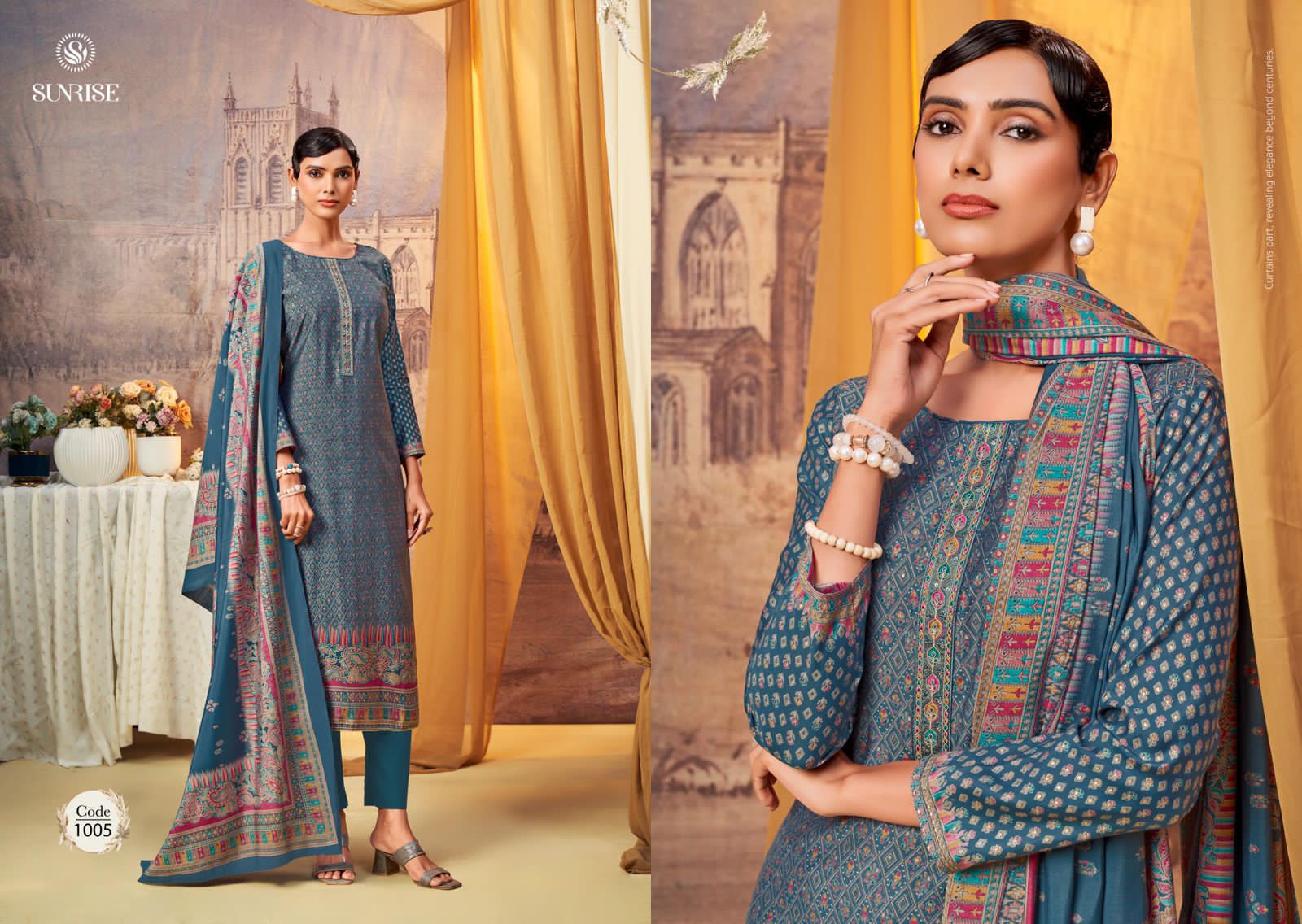 Suhana Sunrise Modal Silk Pant Style Suits Manufacturer