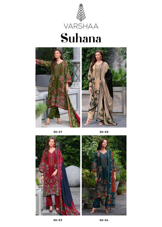 Suhana Varshaa Linen Cotton Pant Style Suits Wholesaler