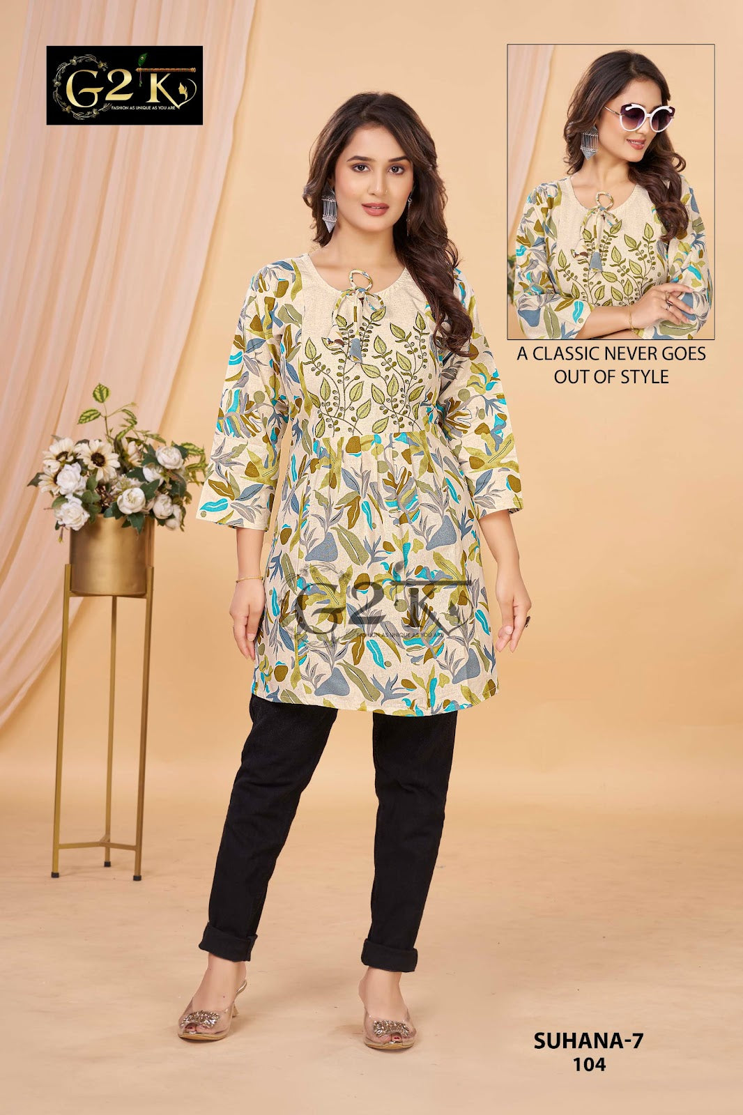 Suhana Vol 7 G2K Cotton Designer Long Top Wholesale Price