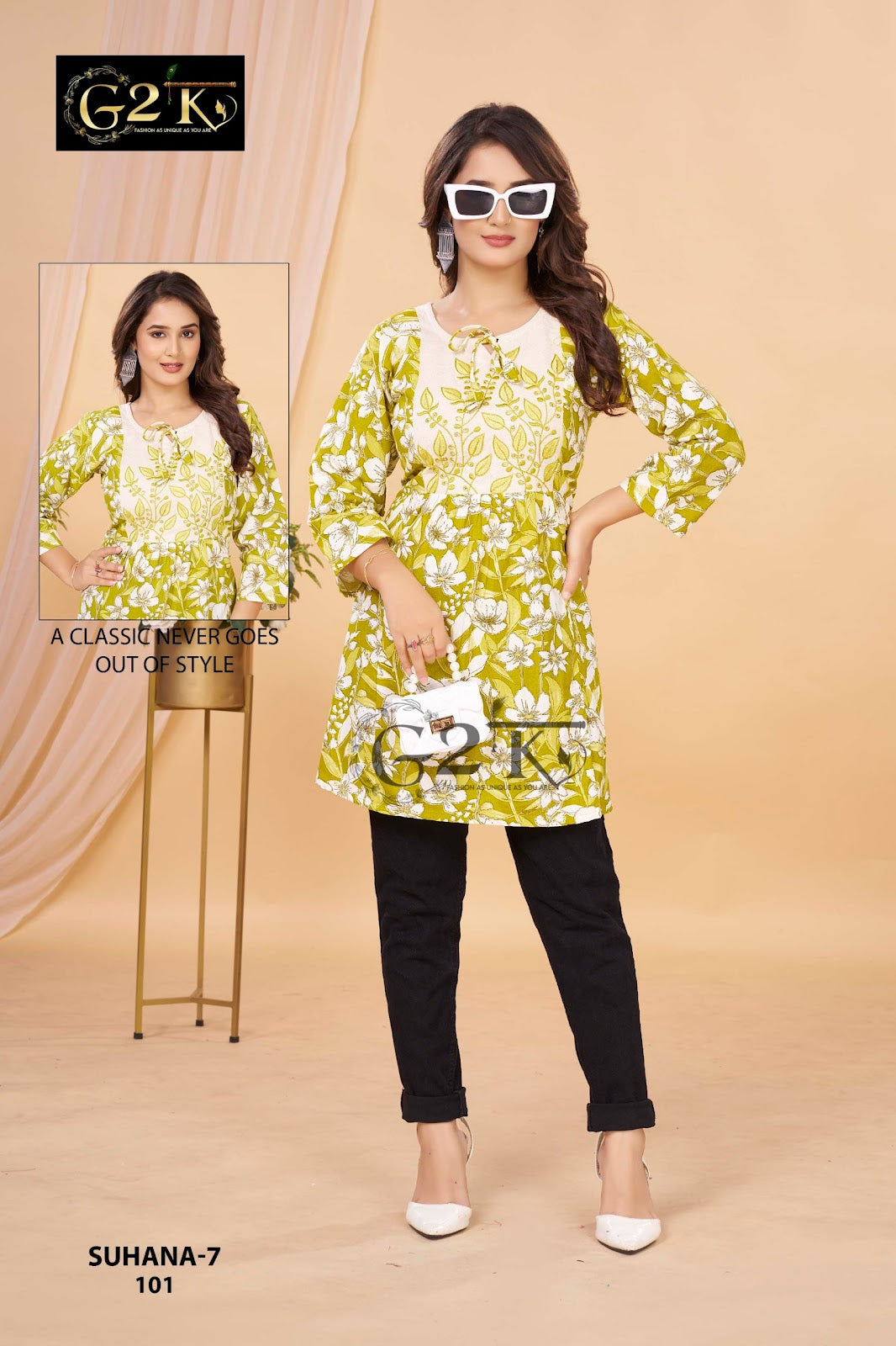 Suhana Vol 7 G2K Cotton Designer Long Top Wholesale Price