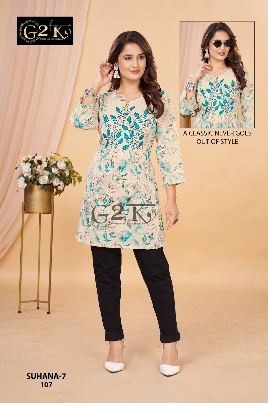 Suhana Vol 7 G2K Cotton Designer Long Top Wholesale Price