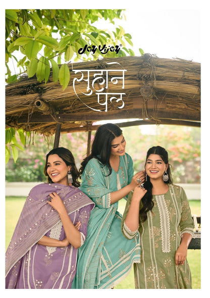 Suhane Pal Jay Vijay Organdy Pant Style Suits Wholesaler India