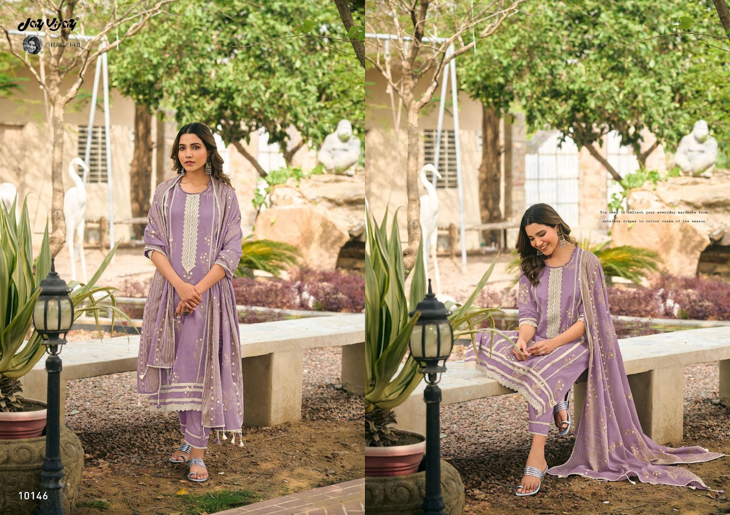 Suhane Pal Jay Vijay Organdy Pant Style Suits Wholesaler India