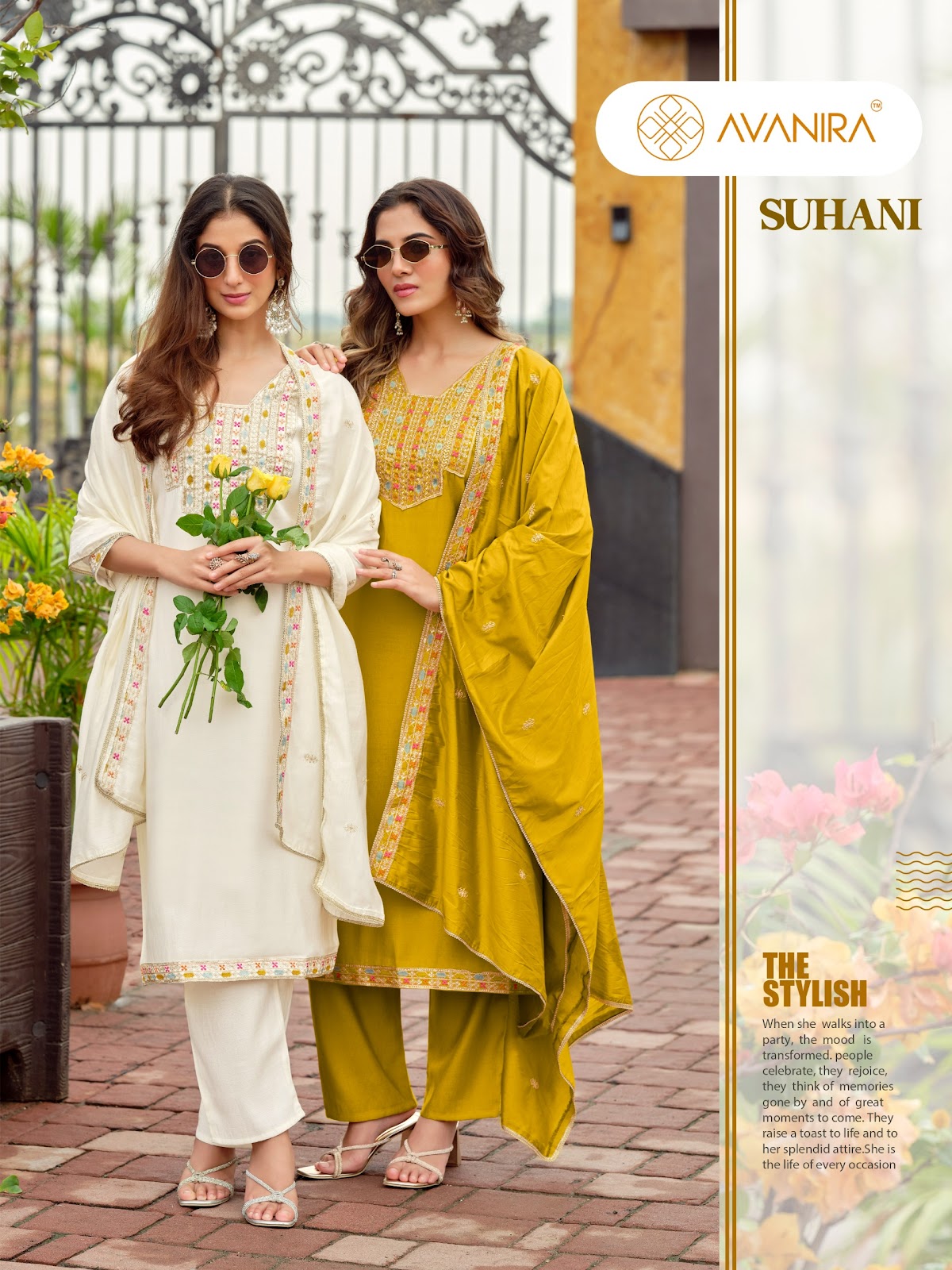Suhani Avanira Viscose Readymade Pant Style Suits Wholesale Price