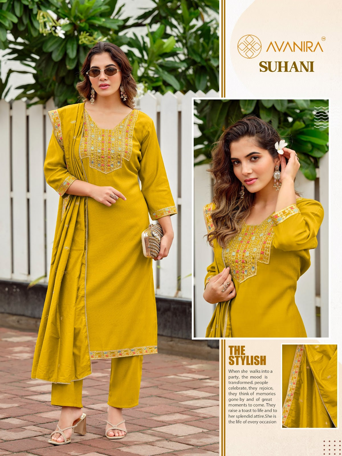 Suhani Avanira Viscose Readymade Pant Style Suits Wholesale Price