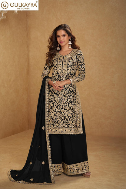 Suhani Gulkayra Designer Georgette Readymade Plazzo Style Suits Manufacturer Gujarat