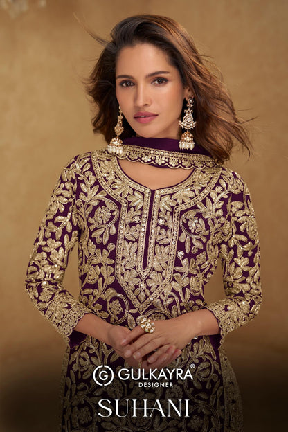 Suhani Gulkayra Designer Georgette Readymade Plazzo Style Suits Manufacturer Gujarat