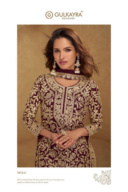 Suhani Gulkayra Designer Georgette Readymade Plazzo Style Suits Manufacturer Gujarat