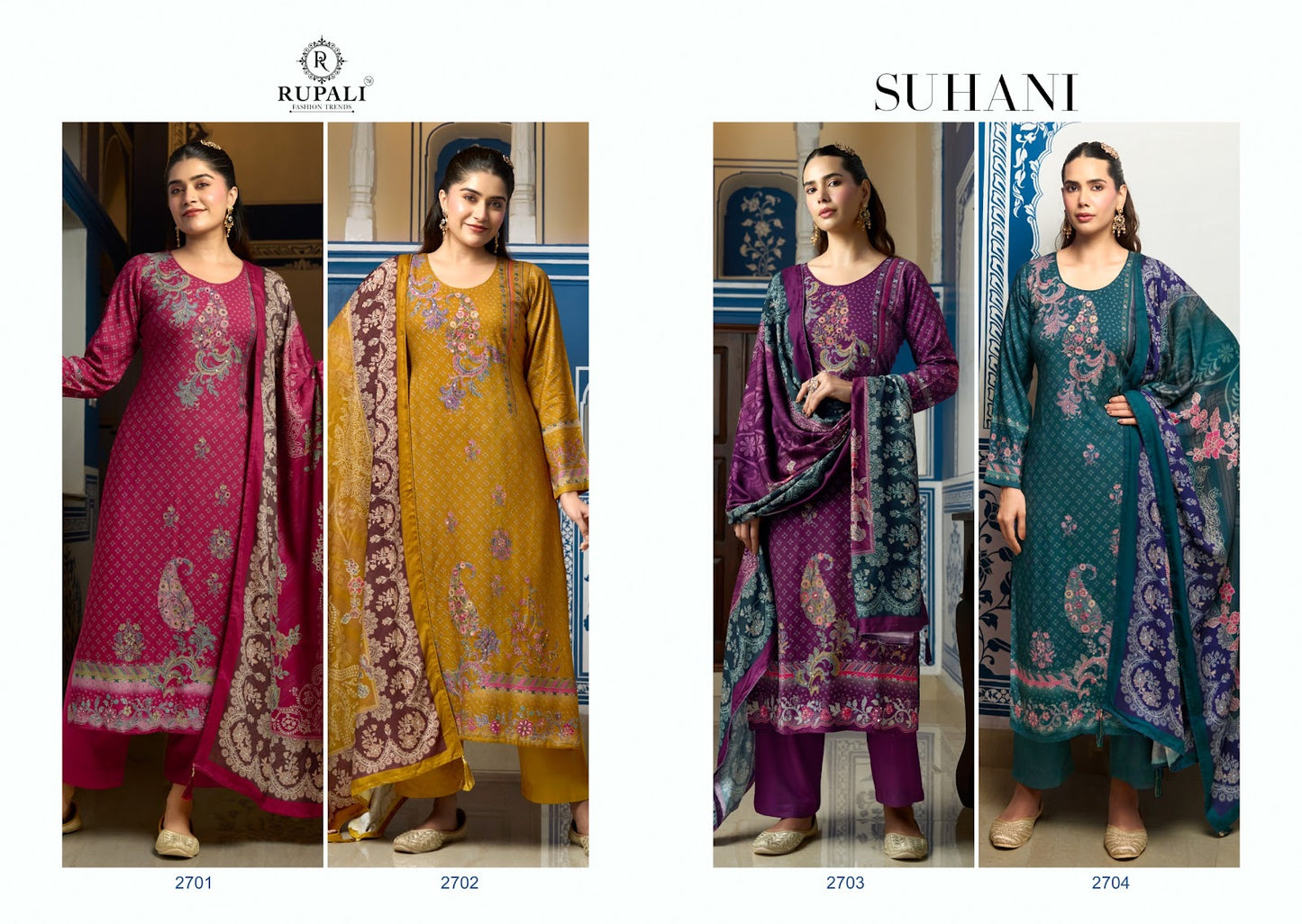Suhani Rupali Viscose Pashmina Suits Supplier Ahmedabad
