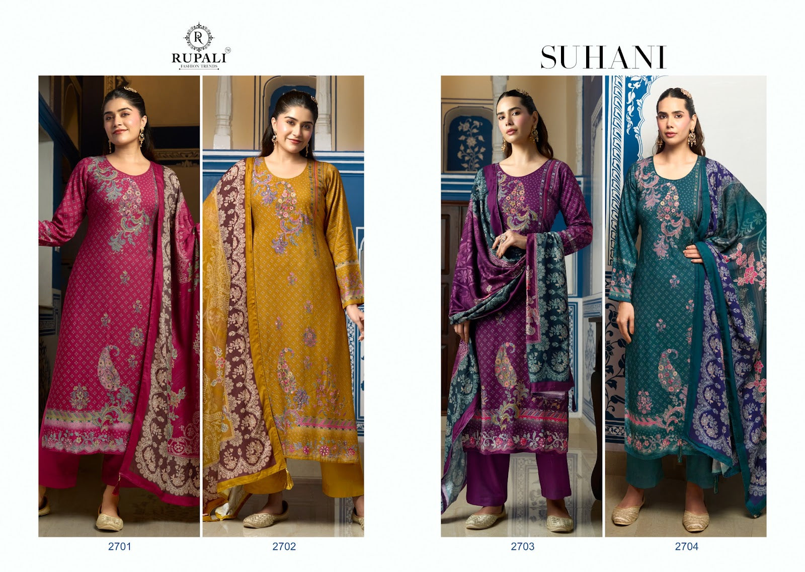 Suhani Rupali Viscose Pashmina Suits Supplier Ahmedabad