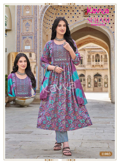 Suhani Vol 11 Kavya Viscose Readymade Pant Style Suits Manufacturer Gujarat