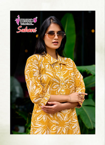 Suhani Vol 1 Mystic 9 Vertican Kurti Pant Set Wholesale Price