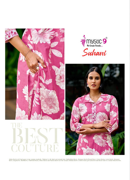 Suhani Vol 1 Mystic 9 Vertican Kurti Pant Set Wholesale Price