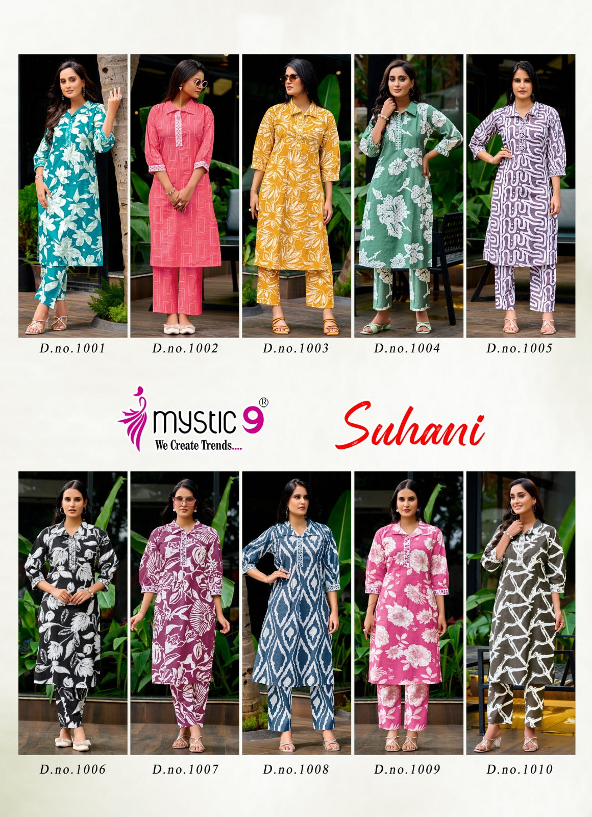 Suhani Vol 1 Mystic 9 Vertican Kurti Pant Set Wholesale Price