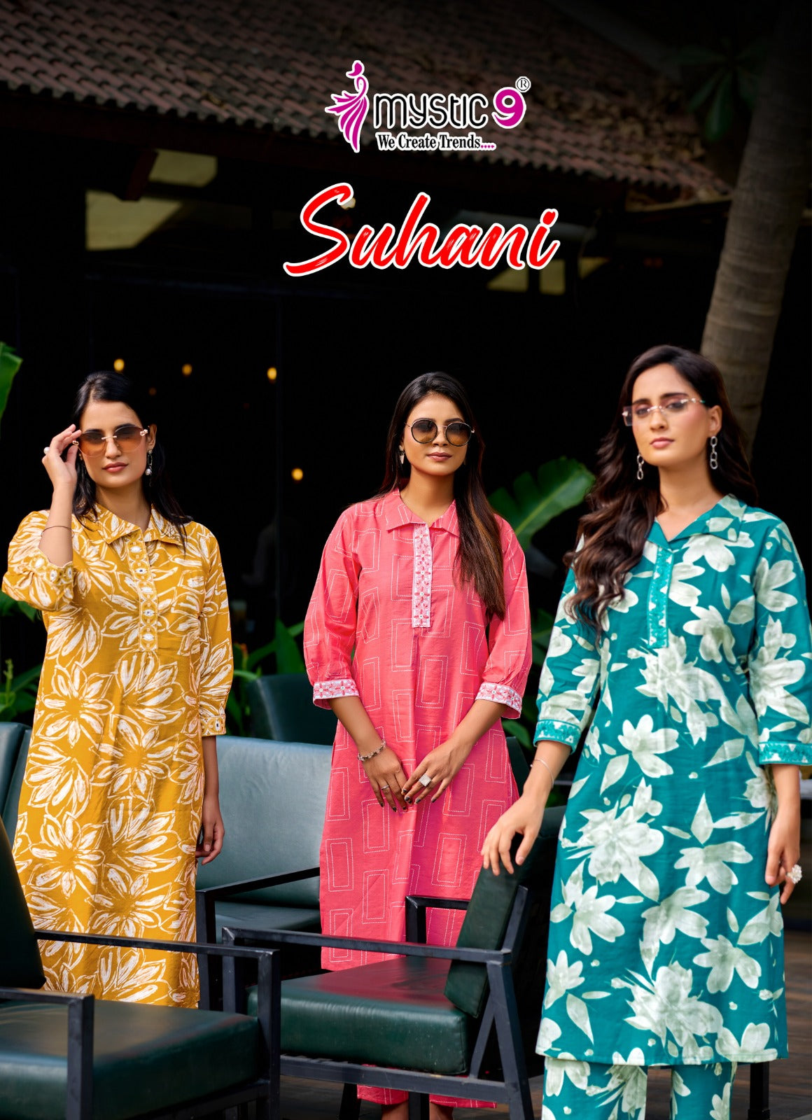 Suhani Vol 1 Mystic 9 Vertican Kurti Pant Set Wholesale Price