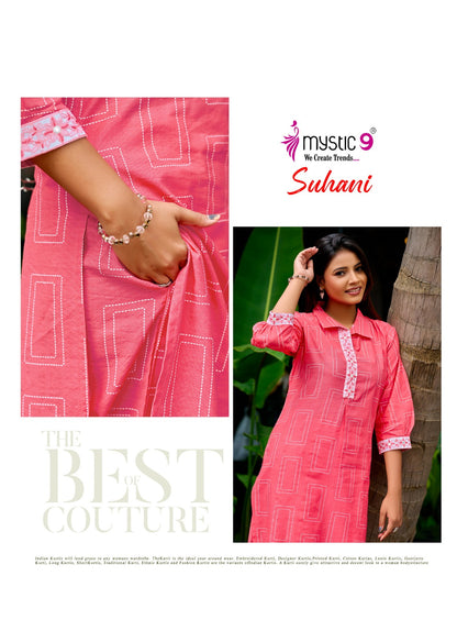 Suhani Vol 1 Mystic 9 Vertican Kurti Pant Set Wholesale Price