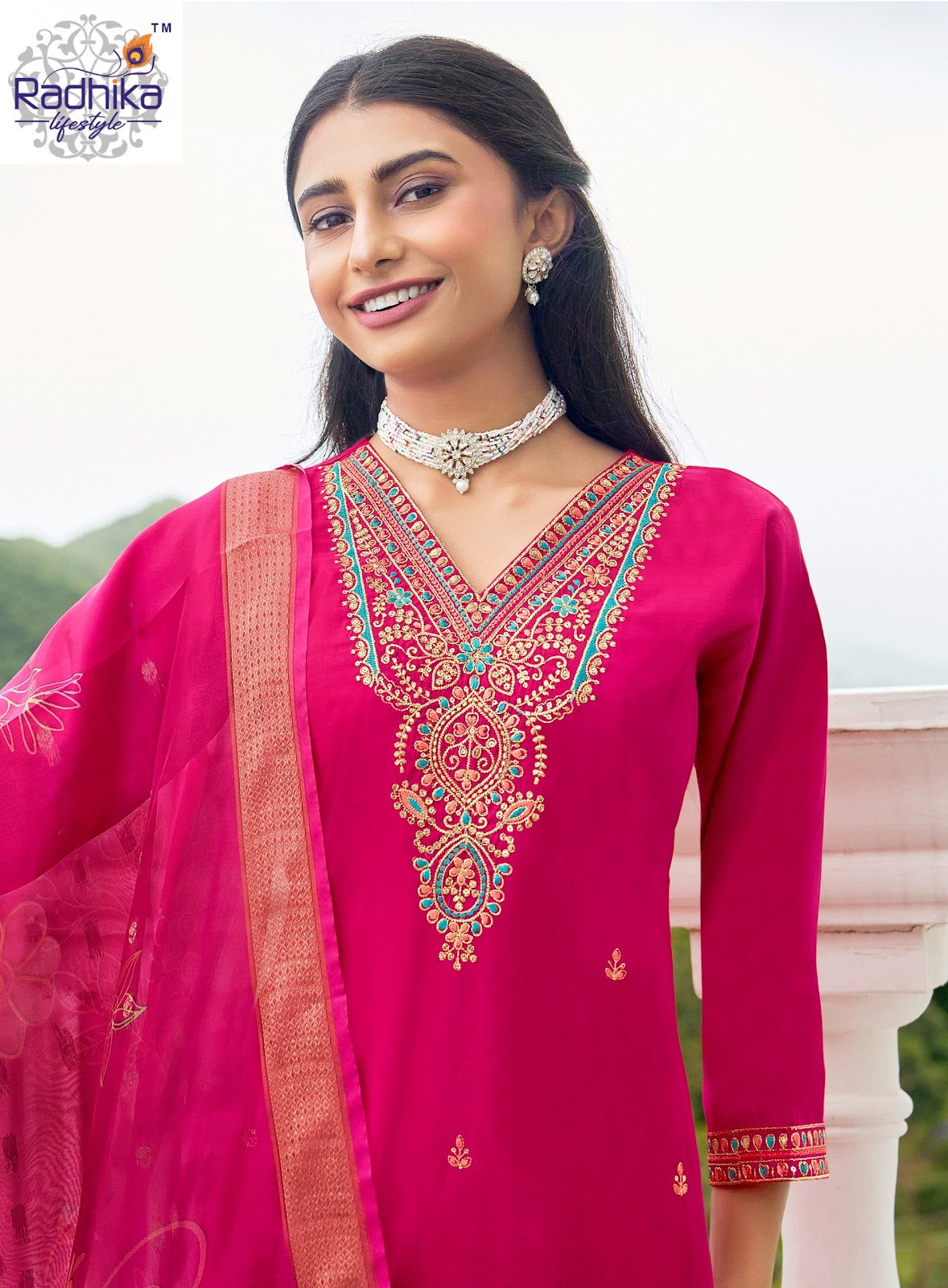 Suhani Vol 1 Radhika Lifestyle Roman Silk Readymade Pant Style Suits Wholesale Price