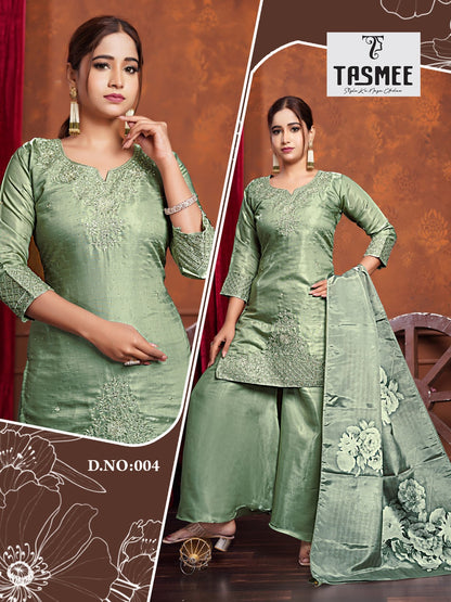 Suhani Vol 1 Tasmee Roman Silk Readymade Plazzo Style Suits Exporter Ahmedabad