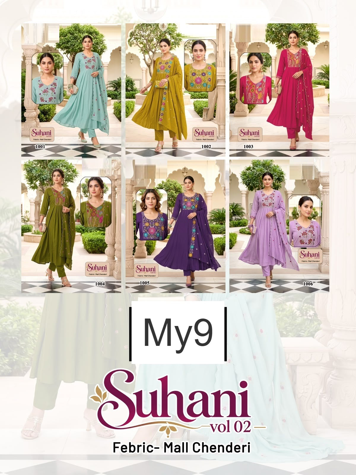 Suhani Vol 2 My9 Chanderi Readymade Anarkali Suits Exporter India