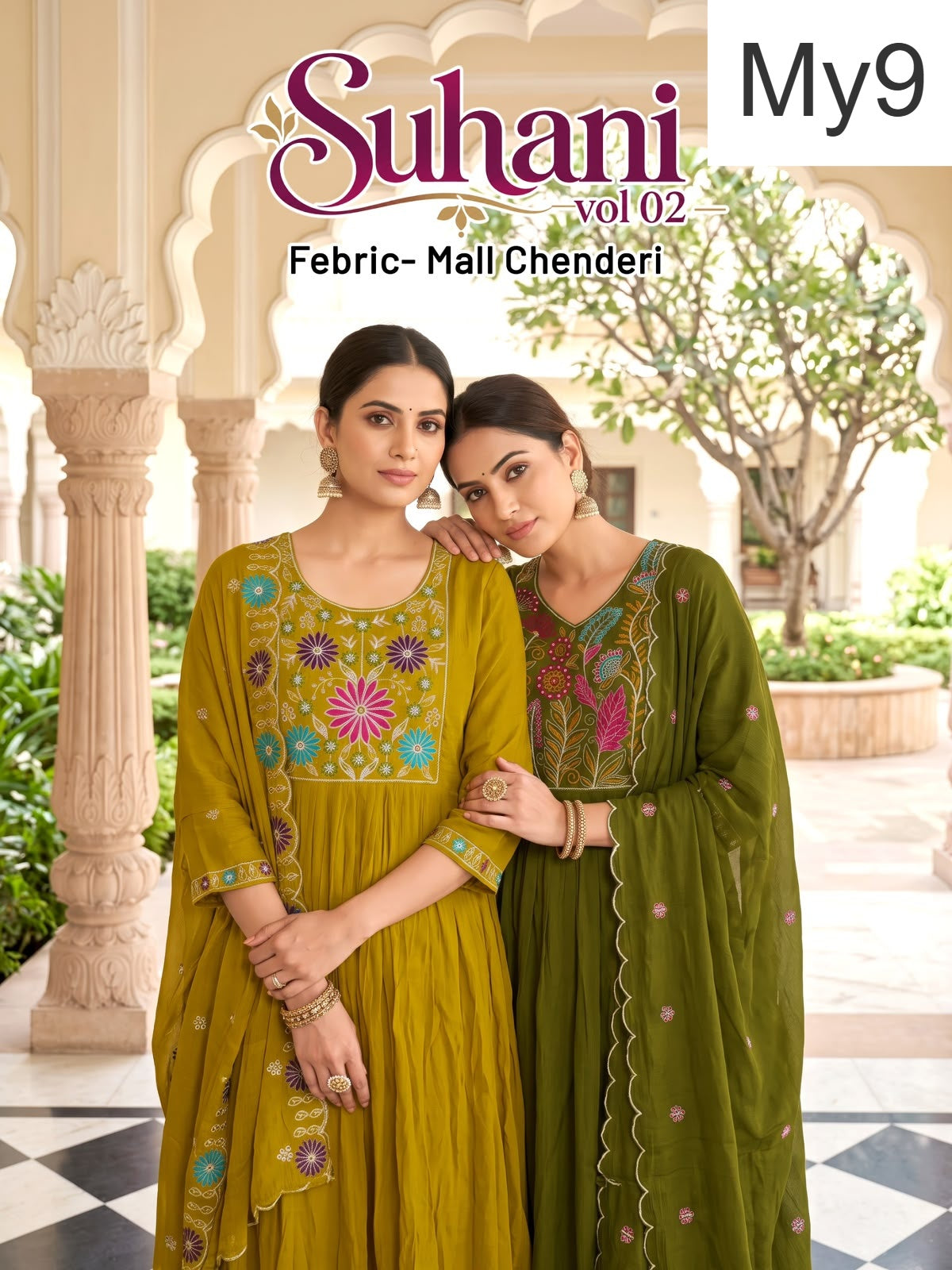 Suhani Vol 2 My9 Chanderi Readymade Anarkali Suits Exporter India