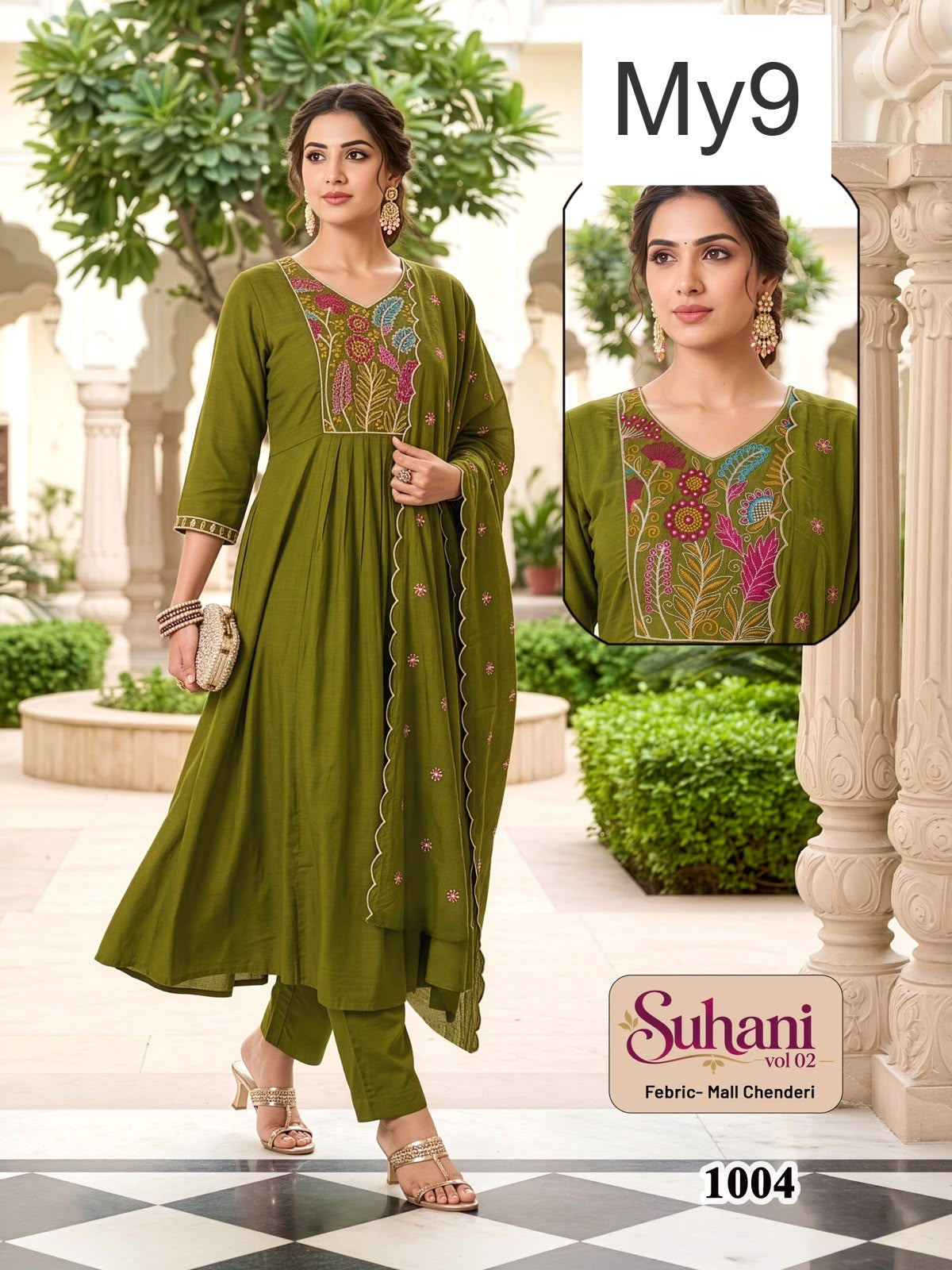 Suhani Vol 2 My9 Chanderi Readymade Anarkali Suits Exporter India
