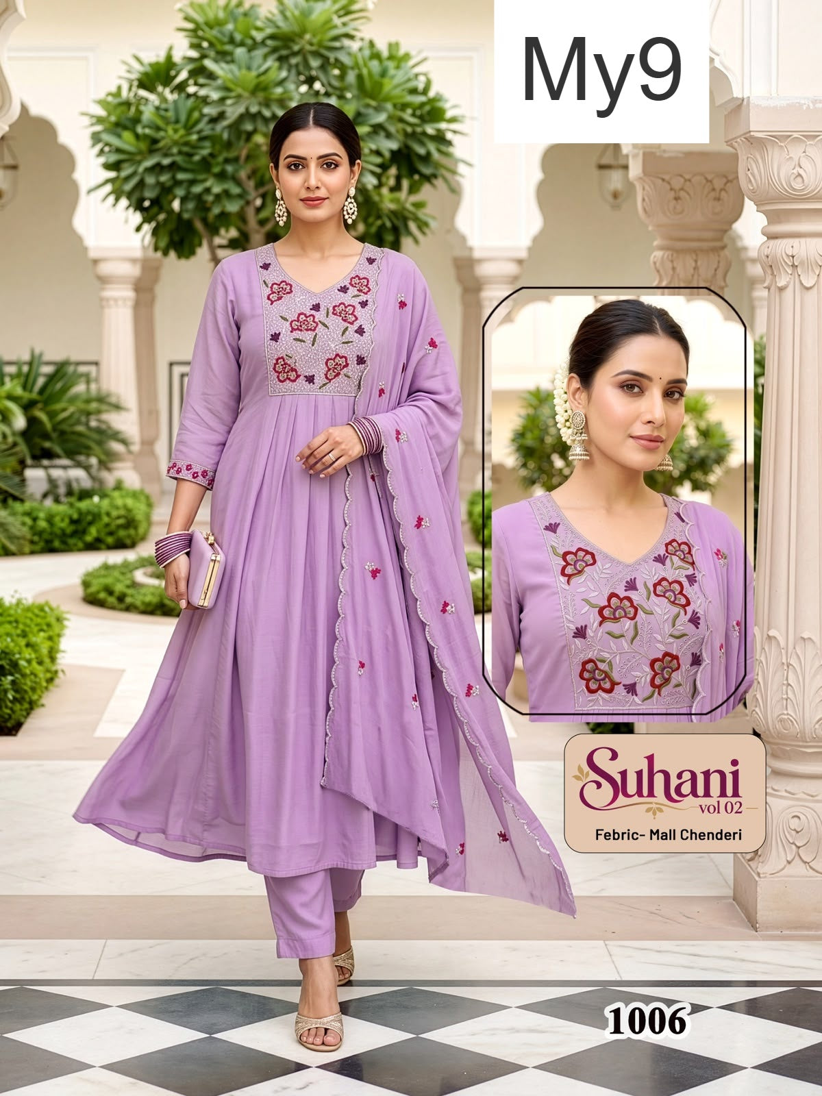 Suhani Vol 2 My9 Chanderi Readymade Anarkali Suits Exporter India