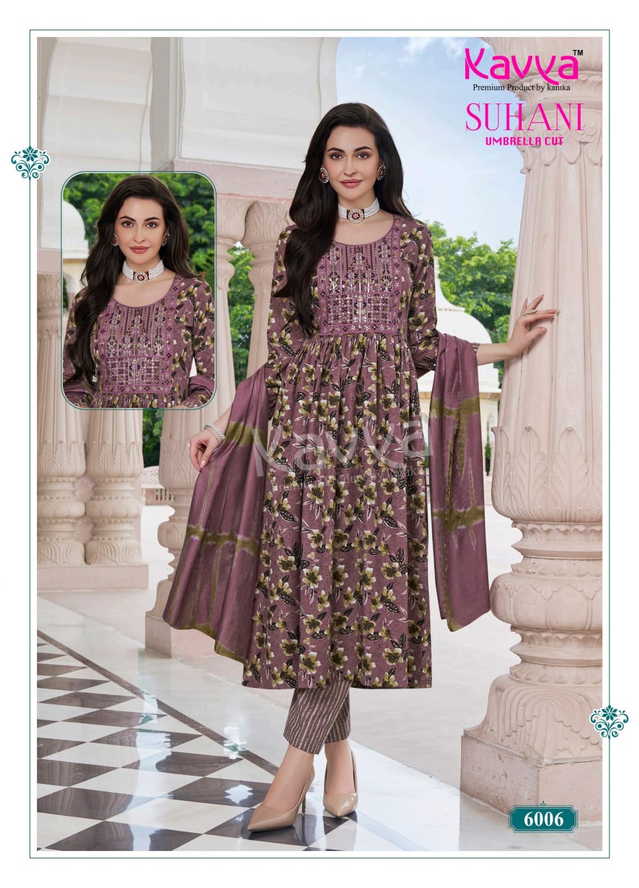 Suhani Vol 6 Kavya Viscose Readymade Pant Style Suits Wholesale Price