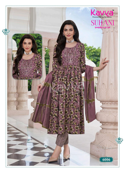 Suhani Vol 6 Kavya Viscose Readymade Pant Style Suits Wholesale Price