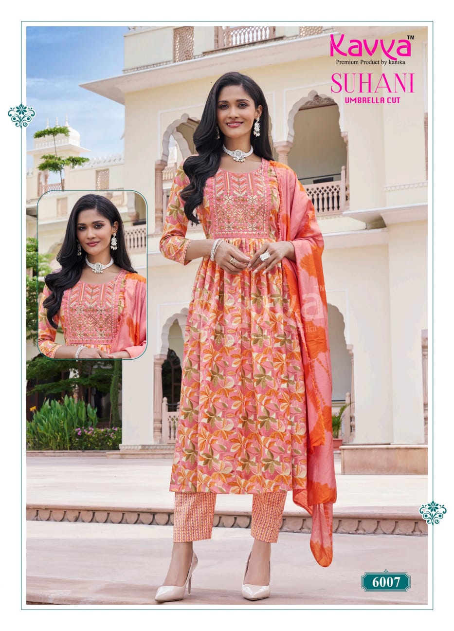 Suhani Vol 6 Kavya Viscose Readymade Pant Style Suits Wholesale Price