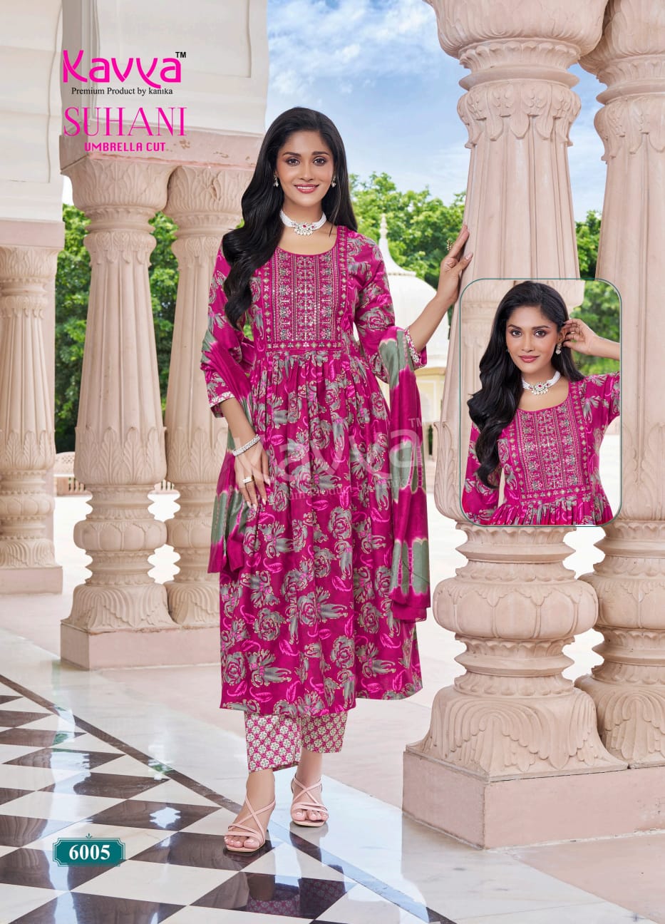 Suhani Vol 6 Kavya Viscose Readymade Pant Style Suits Wholesale Price