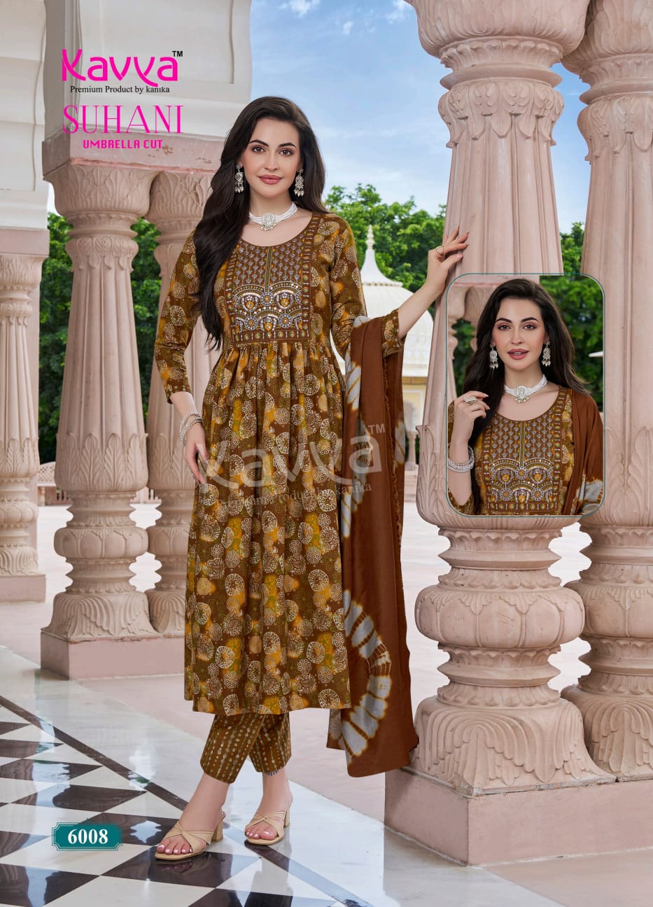 Suhani Vol 6 Kavya Viscose Readymade Pant Style Suits Wholesale Price