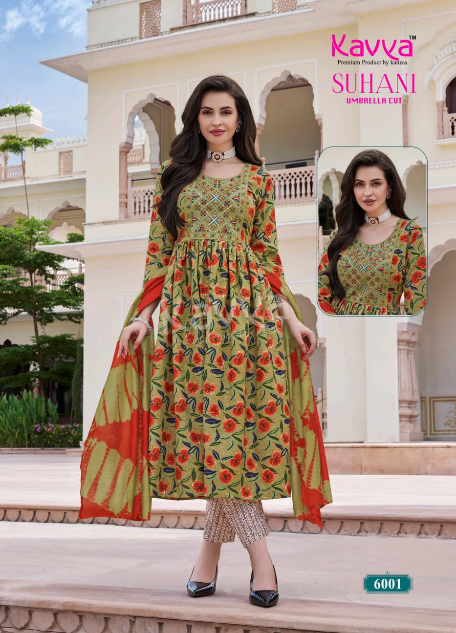 Suhani Vol 6 Kavya Viscose Readymade Pant Style Suits Wholesale Price