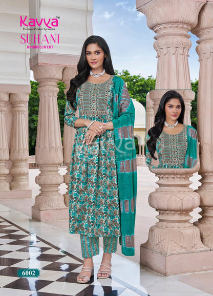 Suhani Vol 6 Kavya Viscose Readymade Pant Style Suits Wholesale Price