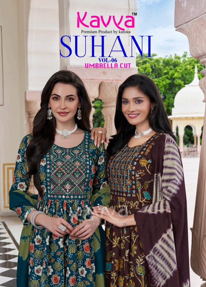 Suhani Vol 6 Kavya Viscose Readymade Pant Style Suits Wholesale Price
