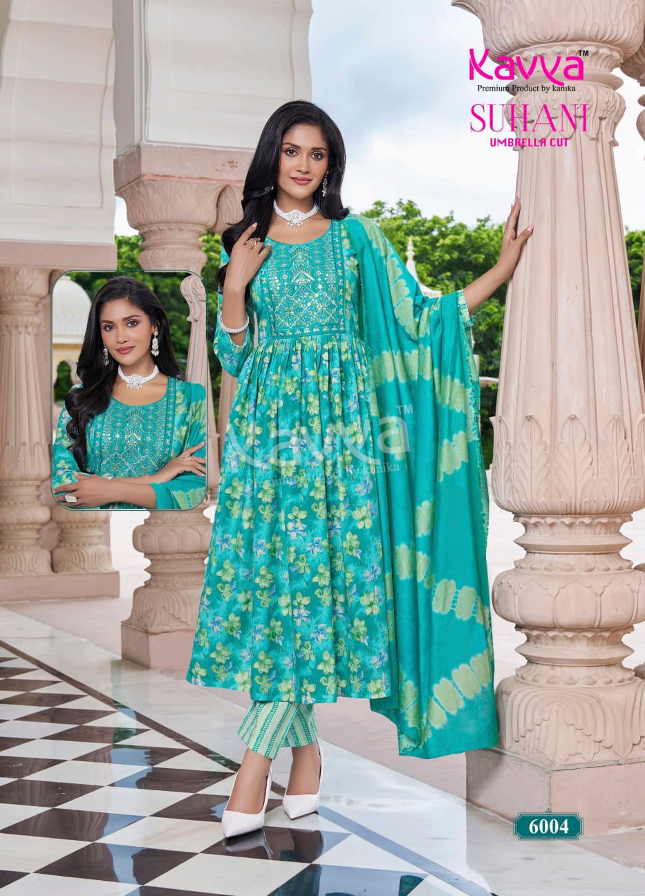 Suhani Vol 6 Kavya Viscose Readymade Pant Style Suits Wholesale Price