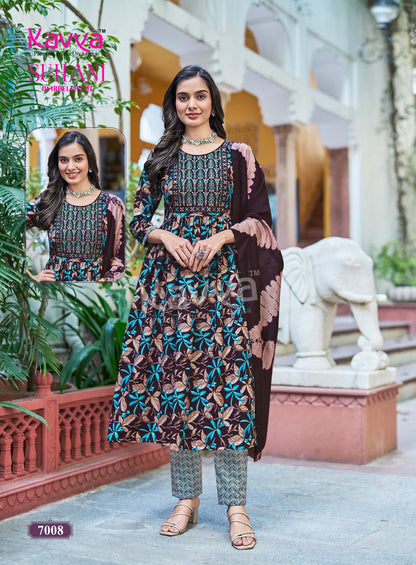 Suhani Vol 7 Kavya Viscose Readymade Pant Style Suits Supplier Ahmedabad
