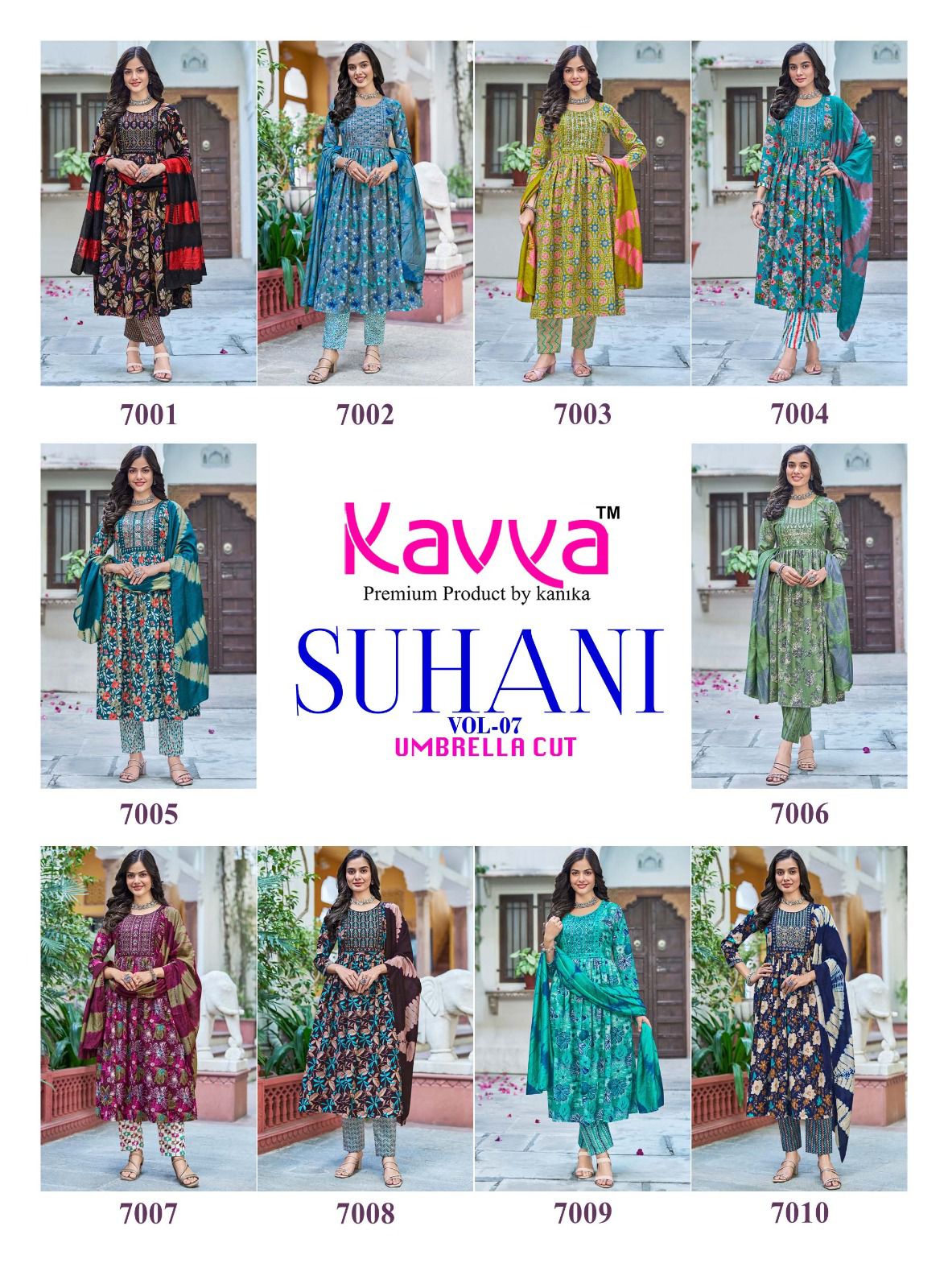 Suhani Vol 7 Kavya Viscose Readymade Pant Style Suits Supplier Ahmedabad