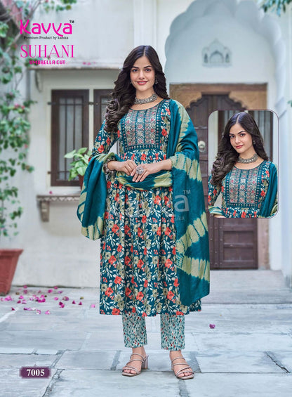 Suhani Vol 7 Kavya Viscose Readymade Pant Style Suits Supplier Ahmedabad