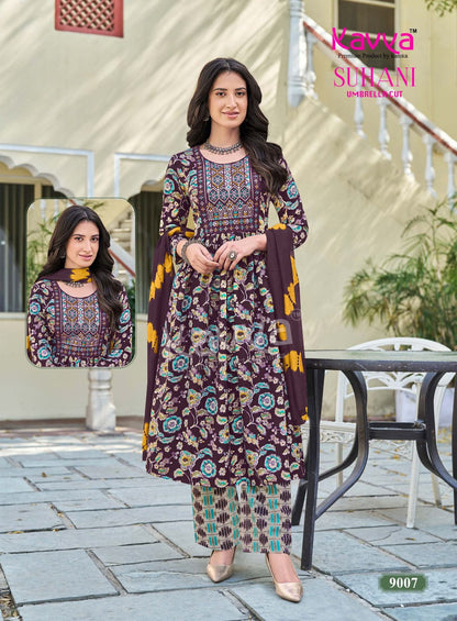 Suhani Vol 9 Kavya Viscose Readymade Pant Style Suits Exporter Ahmedabad