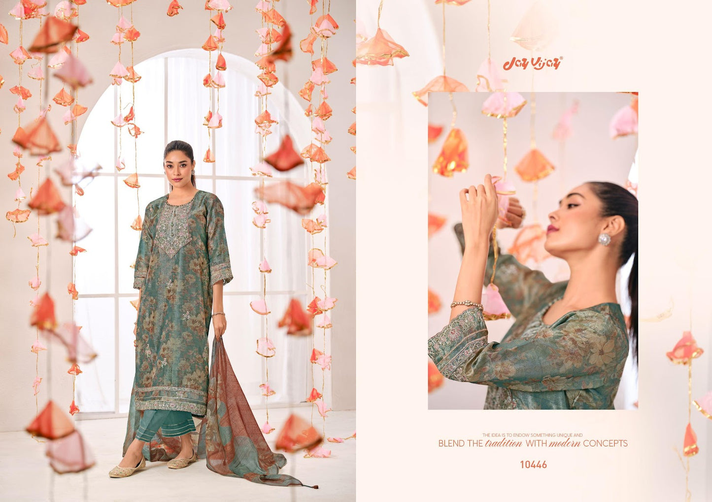 Suhara Jay Vijay Shimmer Pant Style Suits Exporter Gujarat