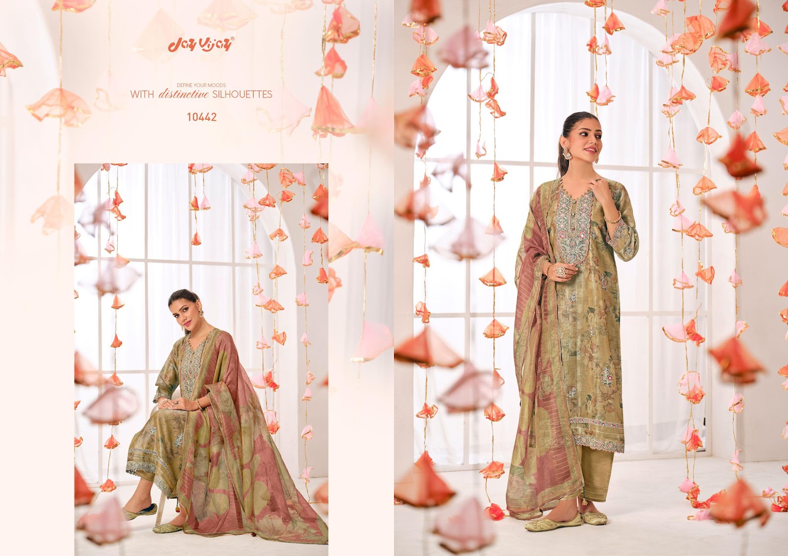 Suhara Jay Vijay Shimmer Pant Style Suits Exporter Gujarat