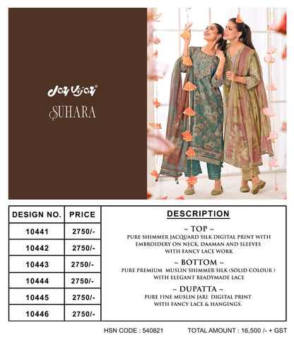 Suhara Jay Vijay Shimmer Pant Style Suits Exporter Gujarat