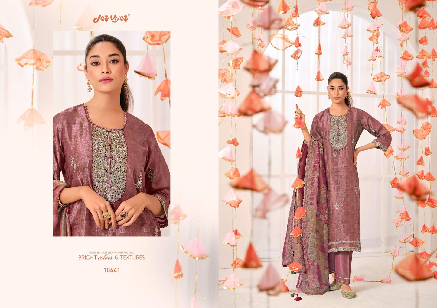 Suhara Jay Vijay Shimmer Pant Style Suits Exporter Gujarat