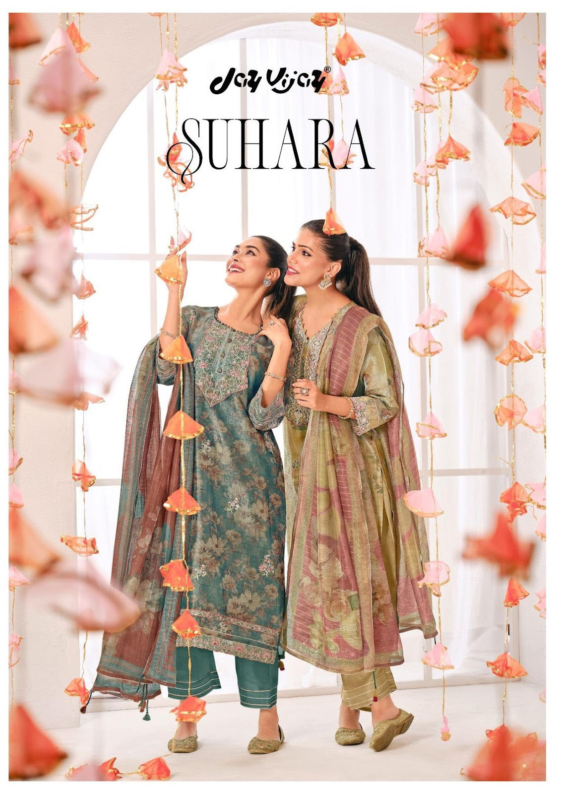 Suhara Jay Vijay Shimmer Pant Style Suits Exporter Gujarat