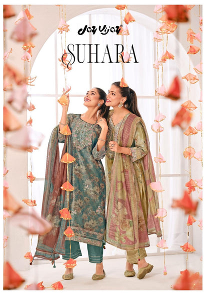 Suhara Jay Vijay Shimmer Pant Style Suits Exporter Gujarat